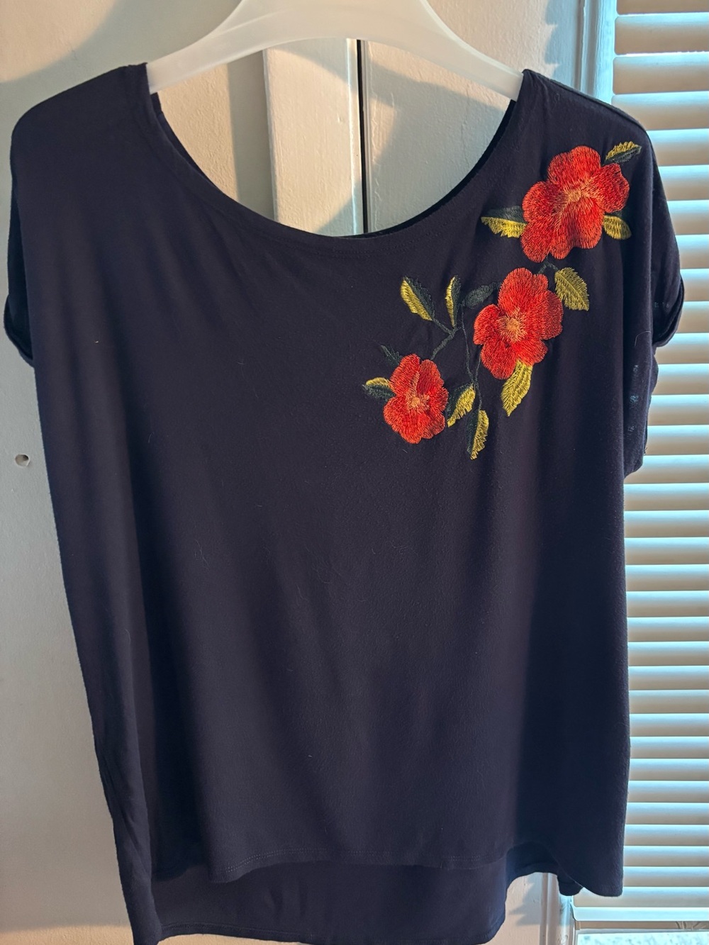 Anthropologie Large W-5 Embroidered Top